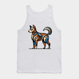 Pop art dog illustration. cubism illustration of a dog Tank Top